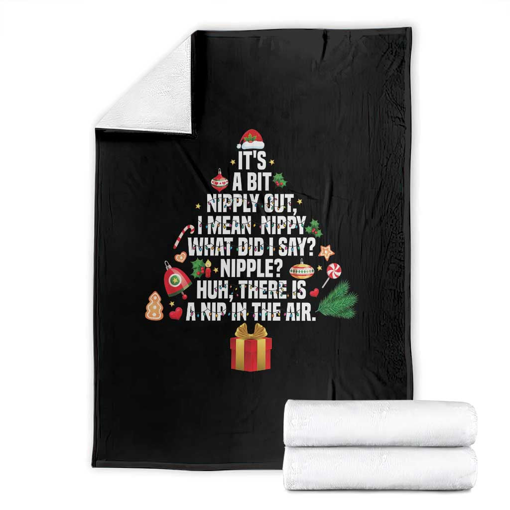 Funny Christmas Movie Throw Blanket Its A Bit Nipply Out Nipply Out Xmas Vacation Holiday - Wonder Print Shop