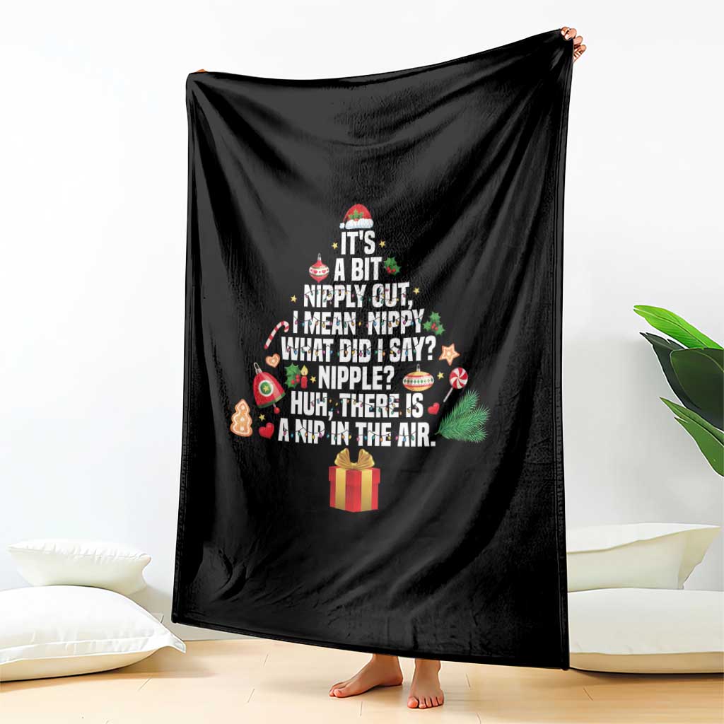 Funny Christmas Movie Throw Blanket Its A Bit Nipply Out Nipply Out Xmas Vacation Holiday - Wonder Print Shop