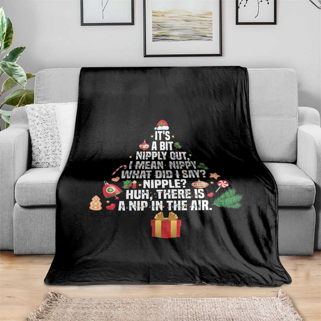 Funny Christmas Movie Throw Blanket Its A Bit Nipply Out Nipply Out Xmas Vacation Holiday - Wonder Print Shop