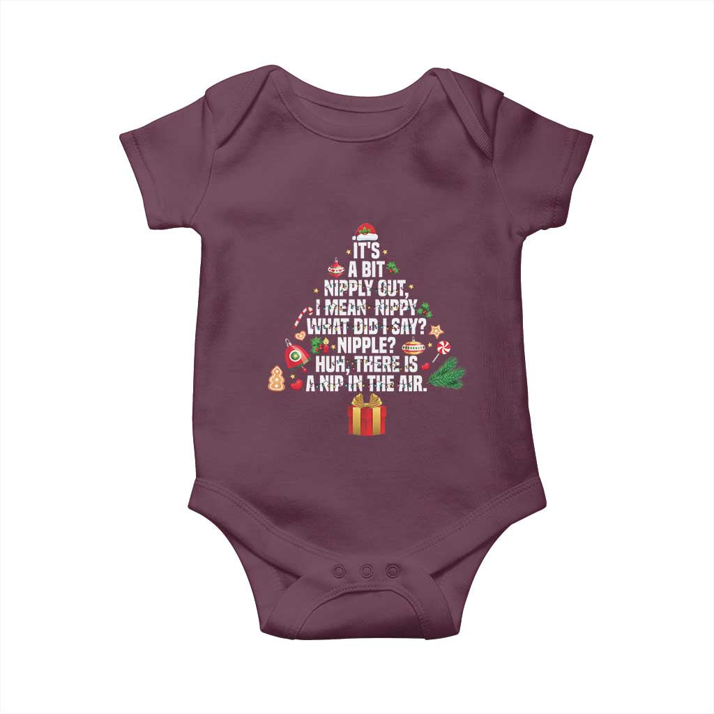 Funny Christmas Movie Baby Onesie Its A Bit Nipply Out Nipply Out Xmas Vacation Holiday - Wonder Print Shop