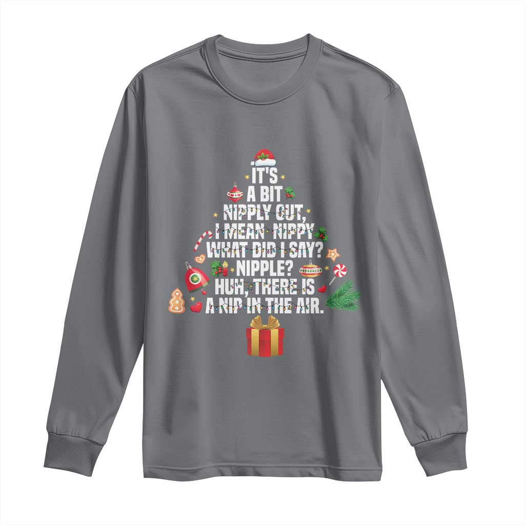 Funny Christmas Movie Long Sleeve Shirt Its A Bit Nipply Out Nipply Out Xmas Vacation Holiday - Wonder Print Shop