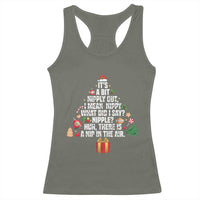 Funny Christmas Movie Racerback Tank Top Its A Bit Nipply Out Nipply Out Xmas Vacation Holiday - Wonder Print Shop