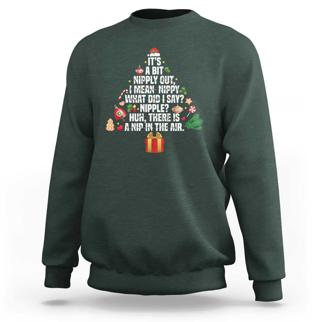 Funny Christmas Movie Sweatshirt Its A Bit Nipply Out Nipply Out Xmas Vacation Holiday - Wonder Print Shop