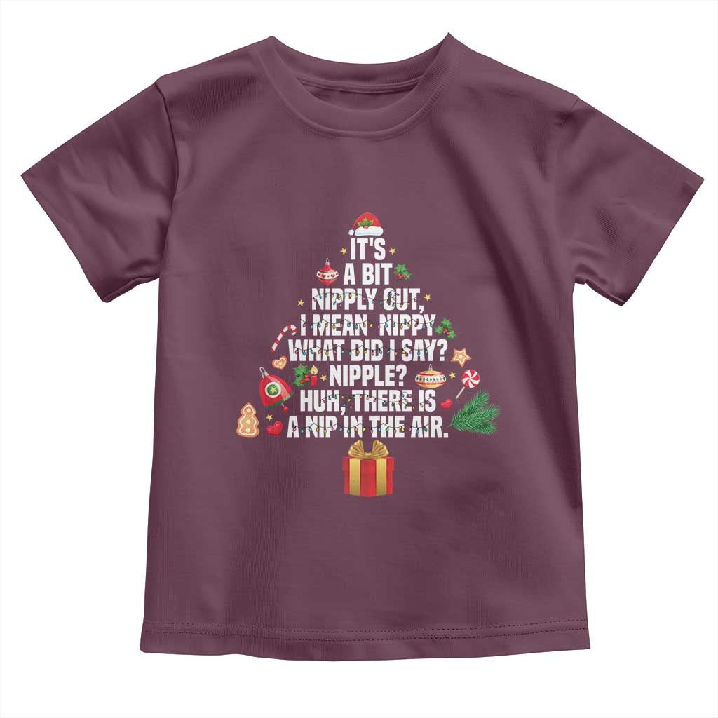 Funny Christmas Movie Toddler T Shirt Its A Bit Nipply Out Nipply Out Xmas Vacation Holiday - Wonder Print Shop