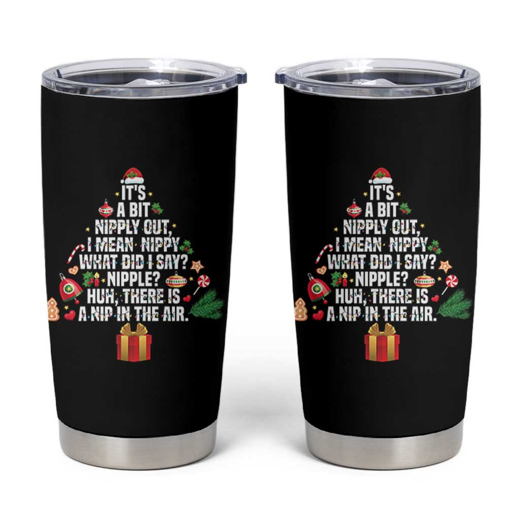 Funny Christmas Movie Tumbler Cup Its A Bit Nipply Out Nipply Out Xmas Vacation Holiday - Wonder Print Shop