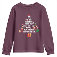 Funny Christmas Movie Youth Sweatshirt Its A Bit Nipply Out Nipply Out Xmas Vacation Holiday - Wonder Print Shop