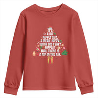 Funny Christmas Movie Youth Sweatshirt Its A Bit Nipply Out Nipply Out Xmas Vacation Holiday - Wonder Print Shop
