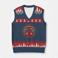 Funny Xmas Movie V-Neck Knit Sweater Vest Its A Bit Nipply Out I Mean Nippy Out What Did I Say Nipple - Wonder Print Shop