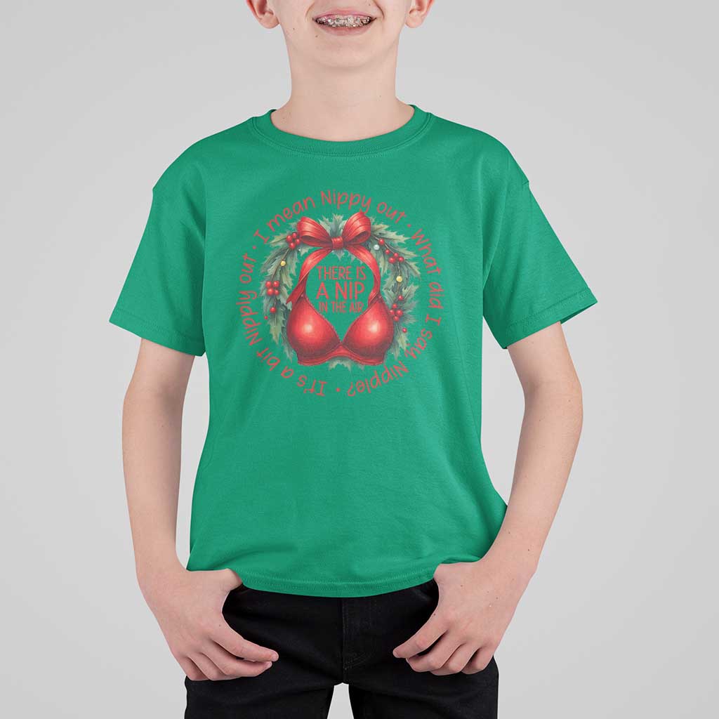Funny Christmas Movie T Shirt For Kid Its A Bit Nipply Out I Mean Nippy Out What Did I Say Nipple - Wonder Print Shop
