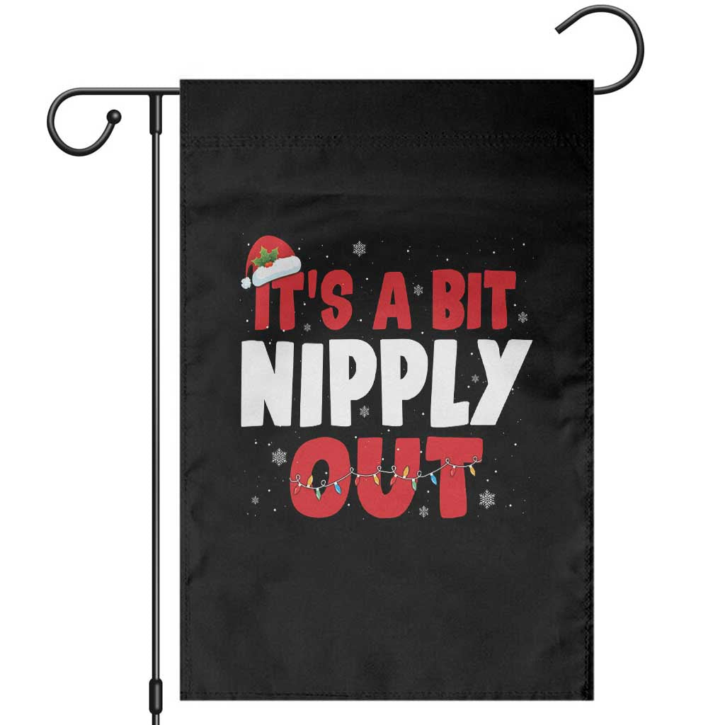 Funny Christmas Movie Garden Flag It's A Bit Nipply Out Xmas Vacation Holiday - Wonder Print Shop