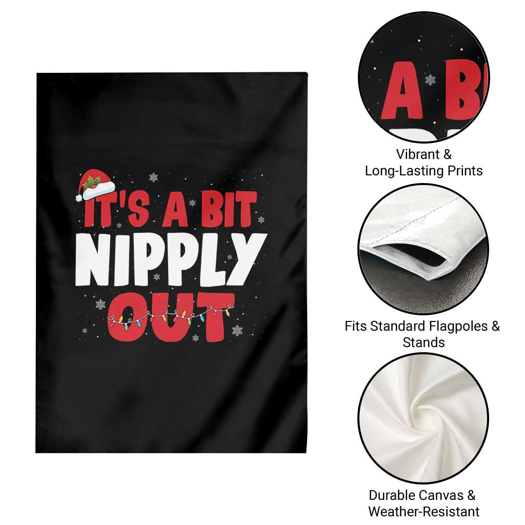 Funny Christmas Movie Garden Flag It's A Bit Nipply Out Xmas Vacation Holiday - Wonder Print Shop