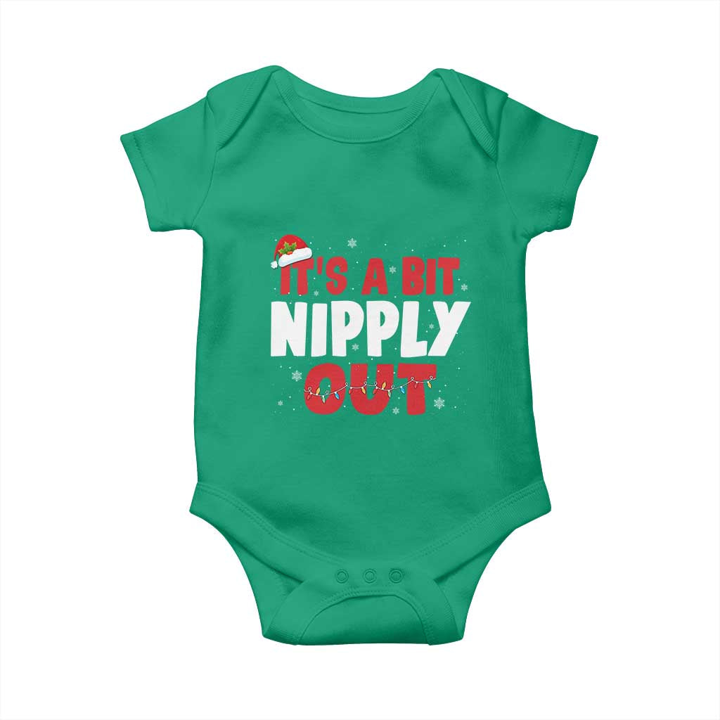 Funny Christmas Movie Baby Onesie It's A Bit Nipply Out Xmas Vacation Holiday - Wonder Print Shop