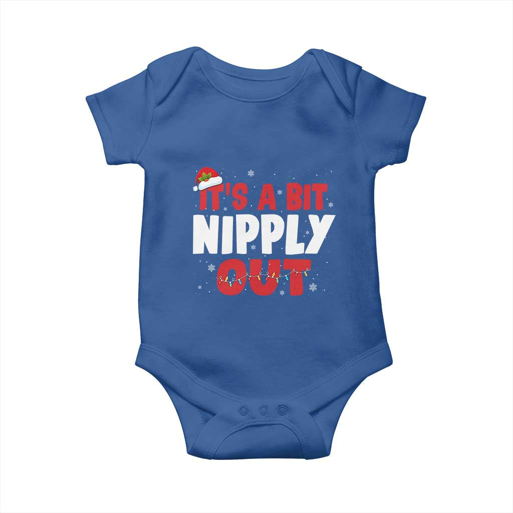 Funny Christmas Movie Baby Onesie It's A Bit Nipply Out Xmas Vacation Holiday - Wonder Print Shop