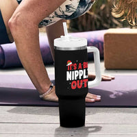 Funny Christmas Movie Tumbler With Handle It's A Bit Nipply Out Xmas Vacation Holiday - Wonder Print Shop
