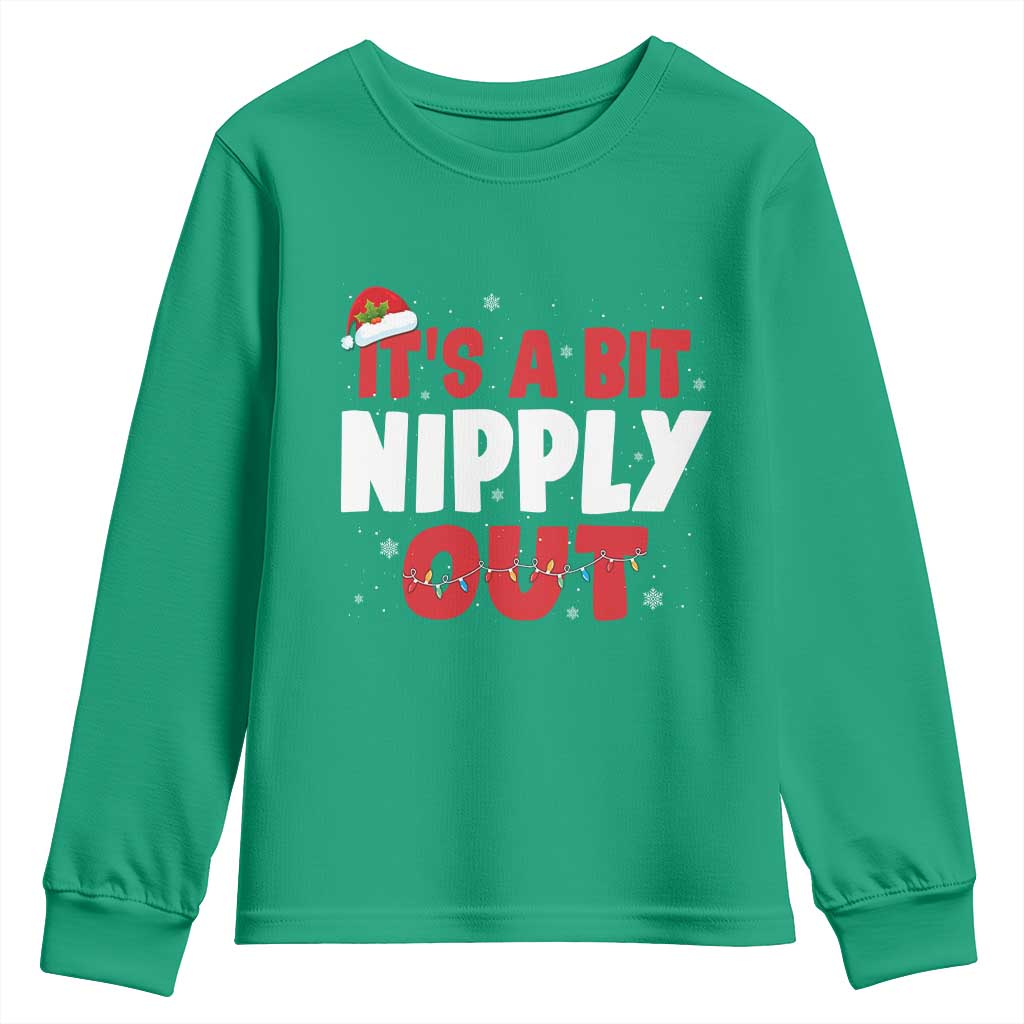 Funny Christmas Movie Youth Sweatshirt It's A Bit Nipply Out Xmas Vacation Holiday - Wonder Print Shop