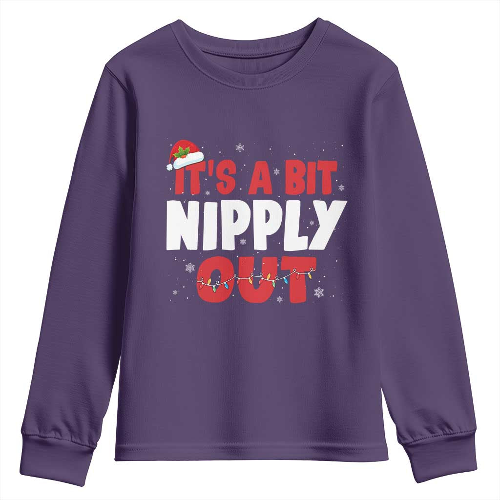 Funny Christmas Movie Youth Sweatshirt It's A Bit Nipply Out Xmas Vacation Holiday - Wonder Print Shop