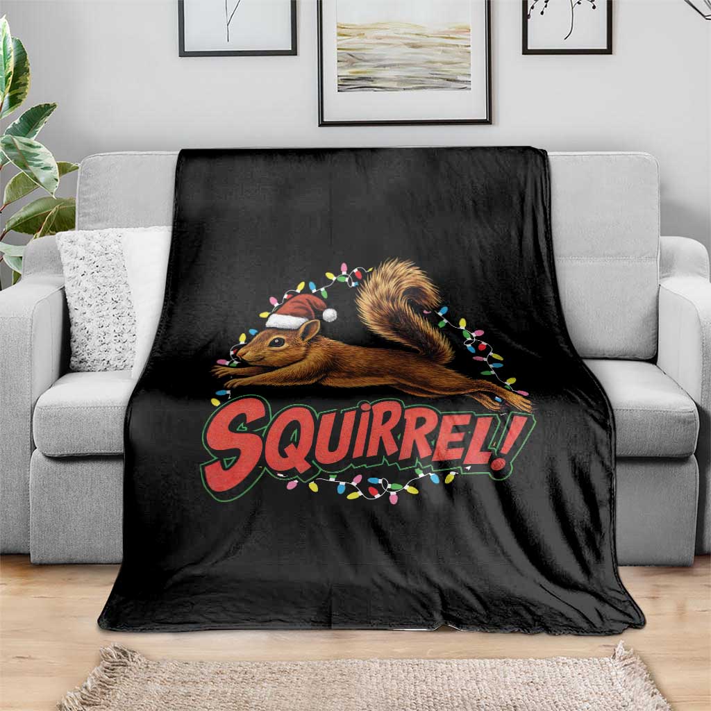 Funny Christmas Squirrel Throw Blanket Xmas Vacation Holiday Movie - Wonder Print Shop