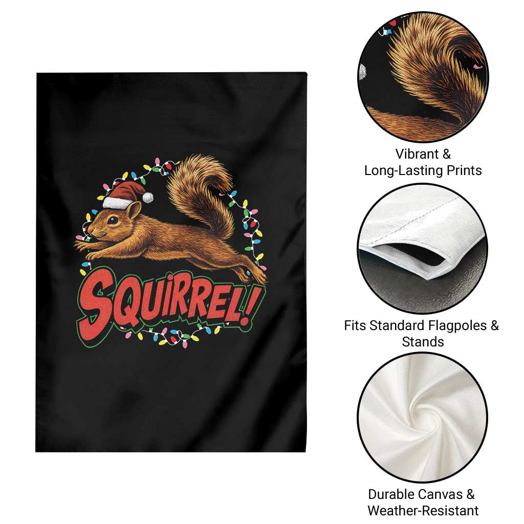 Funny Christmas Squirrel Garden Flag Xmas Vacation Holiday Movie - Wonder Print Shop