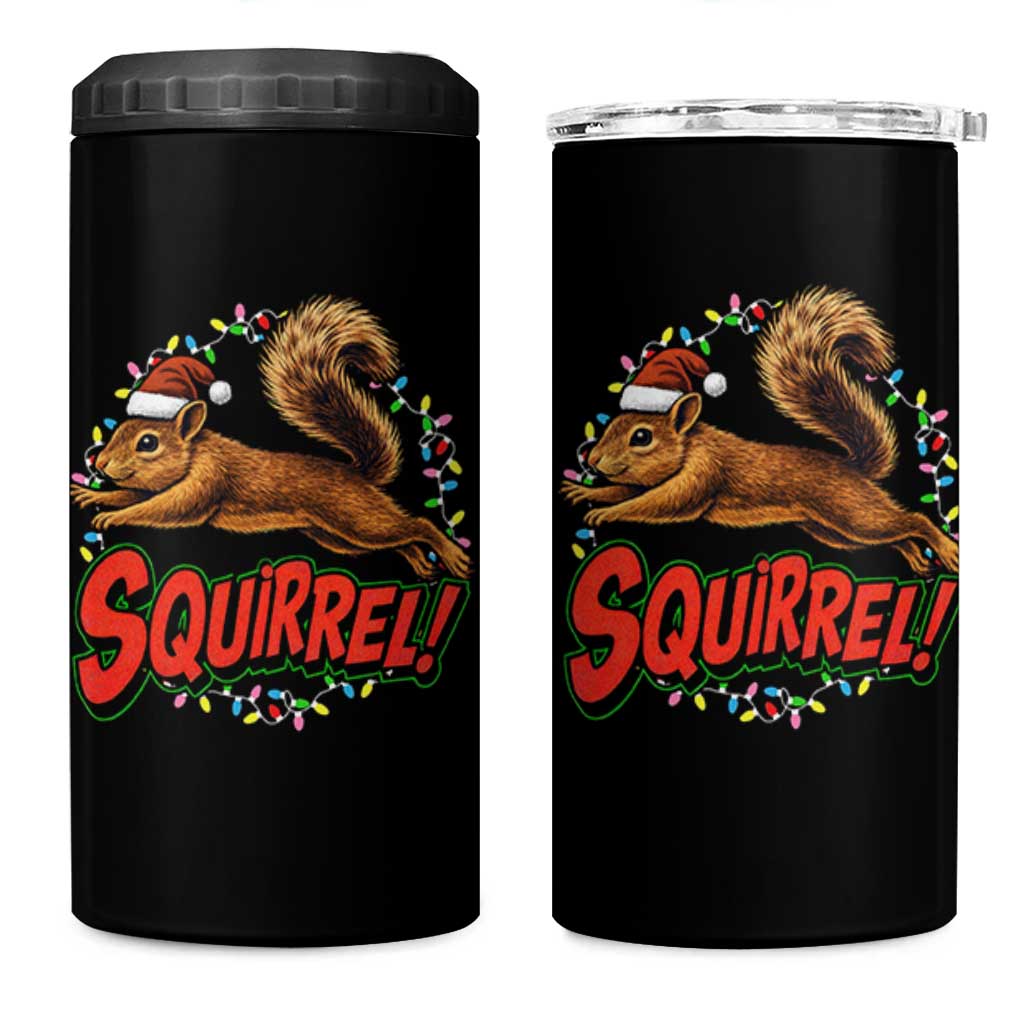 Funny Christmas Squirrel 4 in 1 Can Cooler Tumbler Xmas Vacation Holiday Movie - Wonder Print Shop