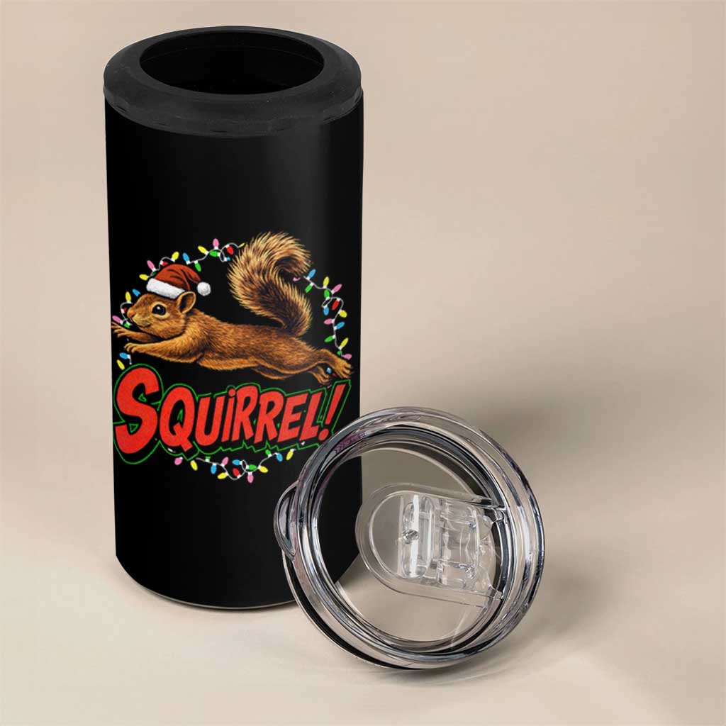 Funny Christmas Squirrel 4 in 1 Can Cooler Tumbler Xmas Vacation Holiday Movie - Wonder Print Shop