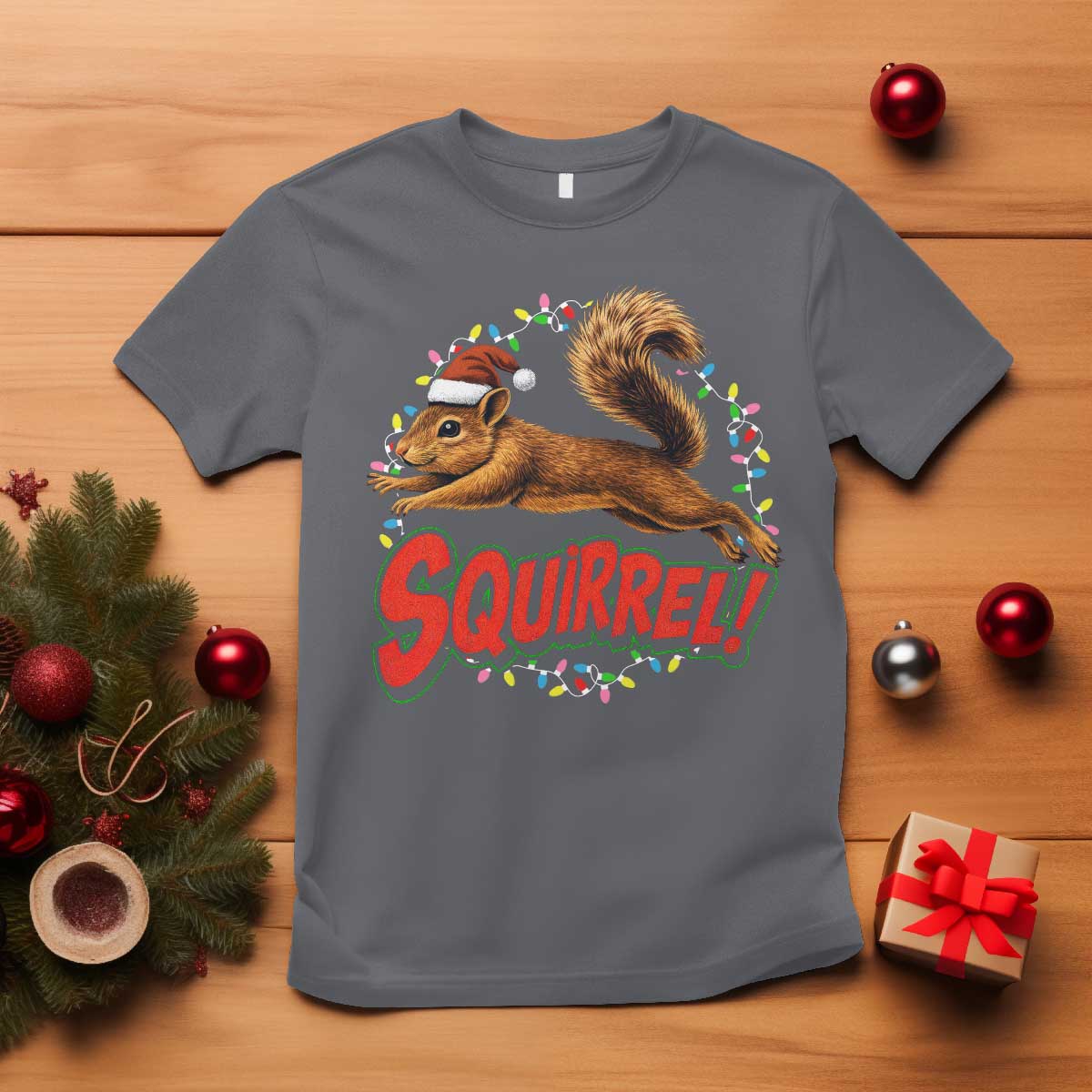 Funny Christmas Squirrel T Shirt Xmas Vacation Holiday Movie - Wonder Print Shop