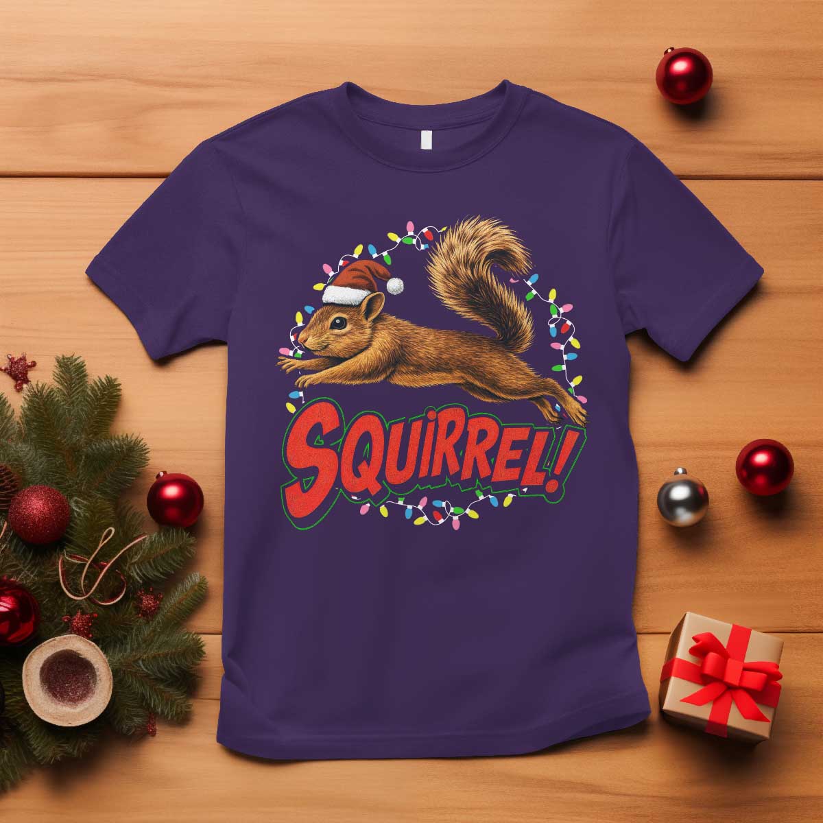 Funny Christmas Squirrel T Shirt Xmas Vacation Holiday Movie - Wonder Print Shop
