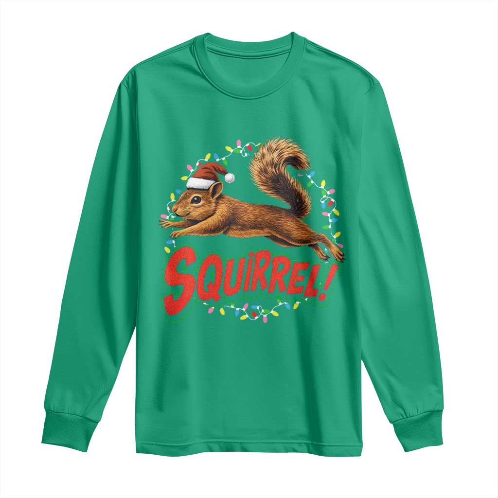 Funny Christmas Squirrel Long Sleeve Shirt Xmas Vacation Holiday Movie - Wonder Print Shop