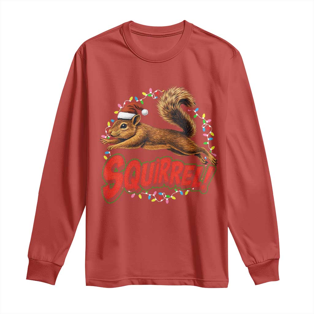 Funny Christmas Squirrel Long Sleeve Shirt Xmas Vacation Holiday Movie - Wonder Print Shop