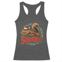 Funny Christmas Squirrel Racerback Tank Top Xmas Vacation Holiday Movie - Wonder Print Shop
