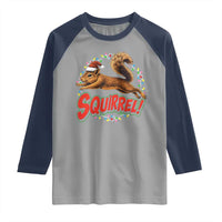 Funny Christmas Squirrel Raglan Shirt Xmas Vacation Holiday Movie - Wonder Print Shop