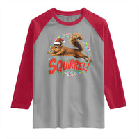 Funny Christmas Squirrel Raglan Shirt Xmas Vacation Holiday Movie - Wonder Print Shop