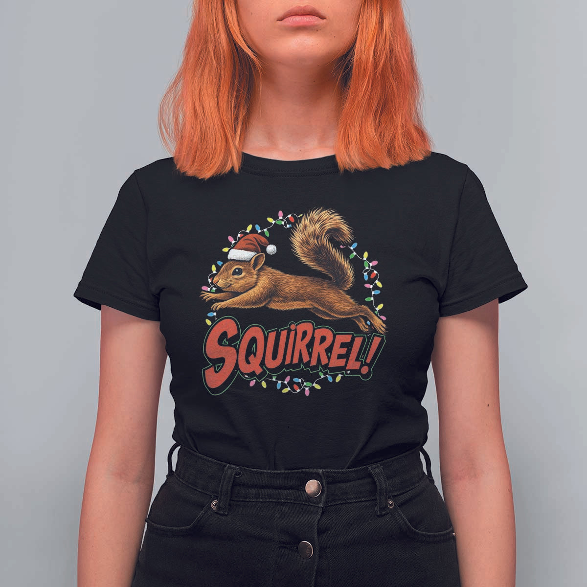 Funny Christmas Squirrel T Shirt For Women Xmas Vacation Holiday Movie - Wonder Print Shop
