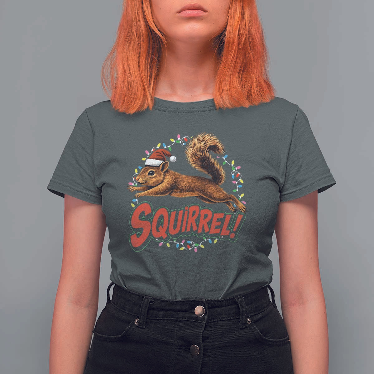 Funny Christmas Squirrel T Shirt For Women Xmas Vacation Holiday Movie - Wonder Print Shop
