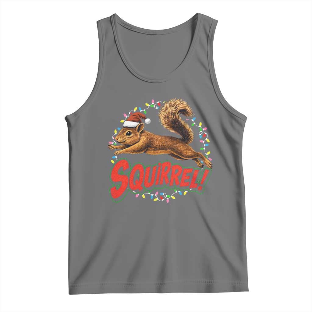 Funny Christmas Squirrel Tank Top Xmas Vacation Holiday Movie - Wonder Print Shop