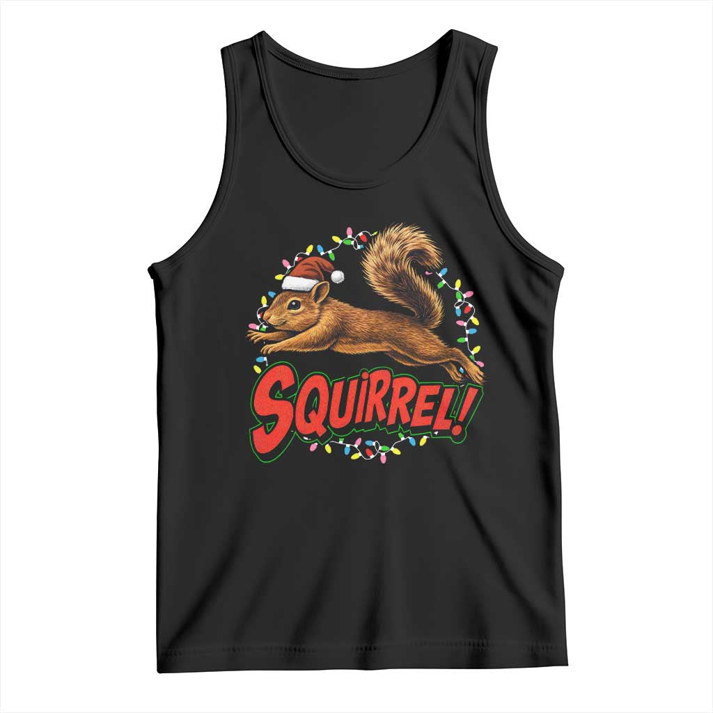 Funny Christmas Squirrel Tank Top Xmas Vacation Holiday Movie - Wonder Print Shop