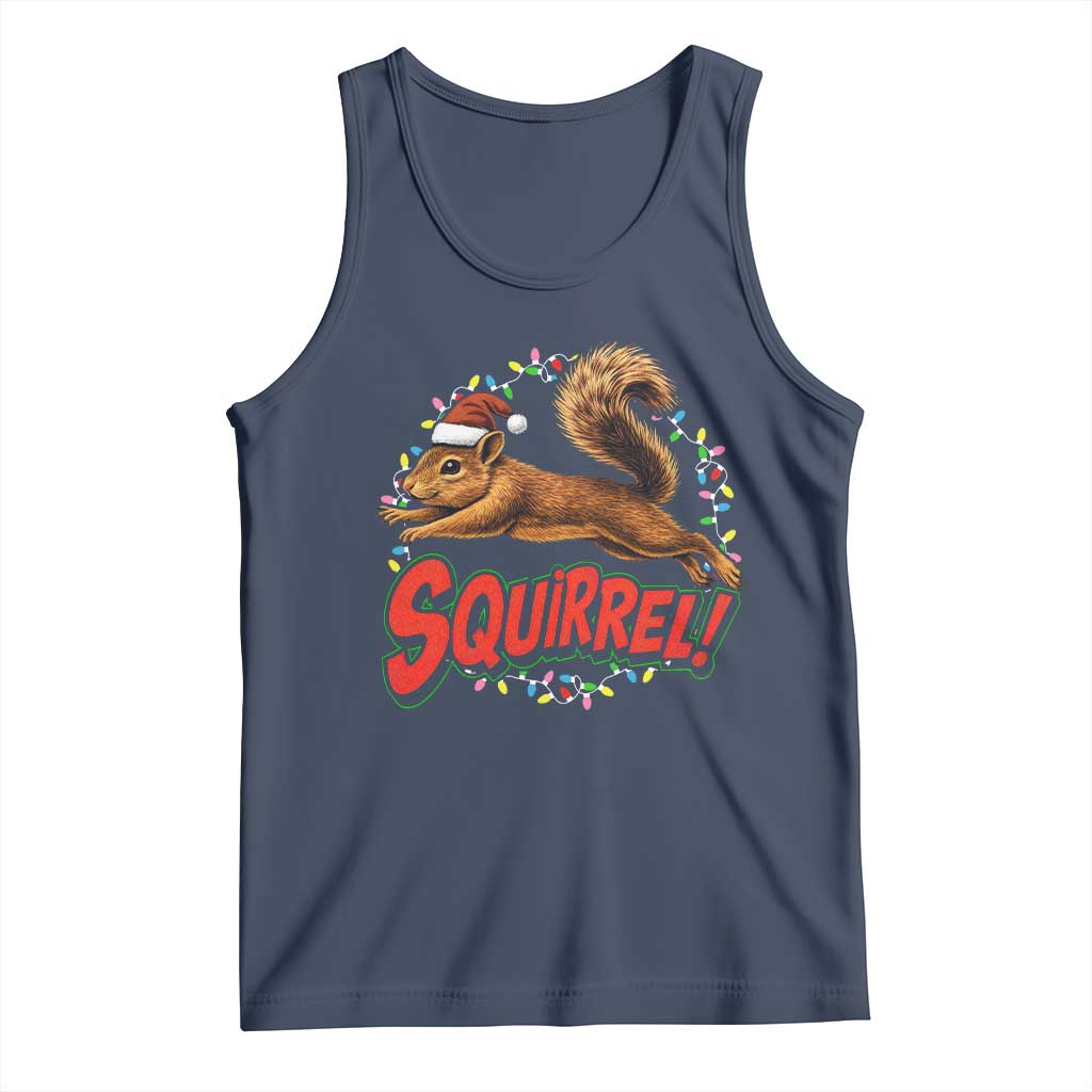 Funny Christmas Squirrel Tank Top Xmas Vacation Holiday Movie - Wonder Print Shop
