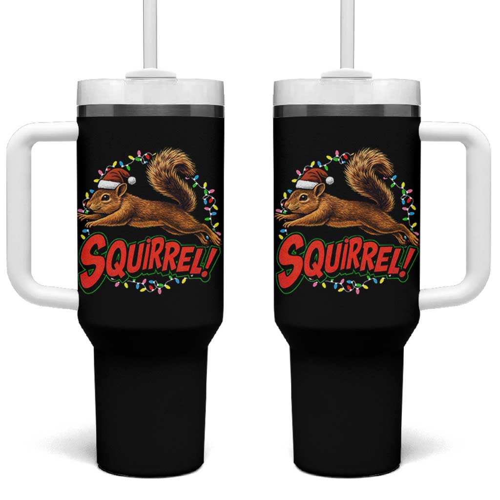 Funny Christmas Squirrel Tumbler With Handle Xmas Vacation Holiday Movie - Wonder Print Shop