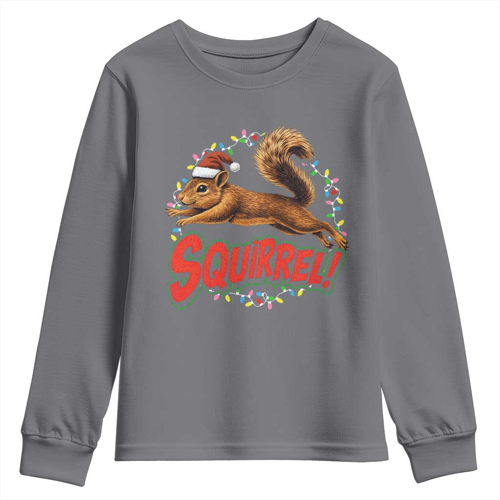 Funny Christmas Squirrel Youth Sweatshirt Xmas Vacation Holiday Movie - Wonder Print Shop