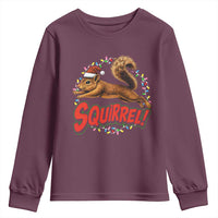 Funny Christmas Squirrel Youth Sweatshirt Xmas Vacation Holiday Movie - Wonder Print Shop