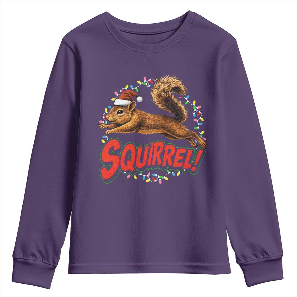 Funny Christmas Squirrel Youth Sweatshirt Xmas Vacation Holiday Movie - Wonder Print Shop