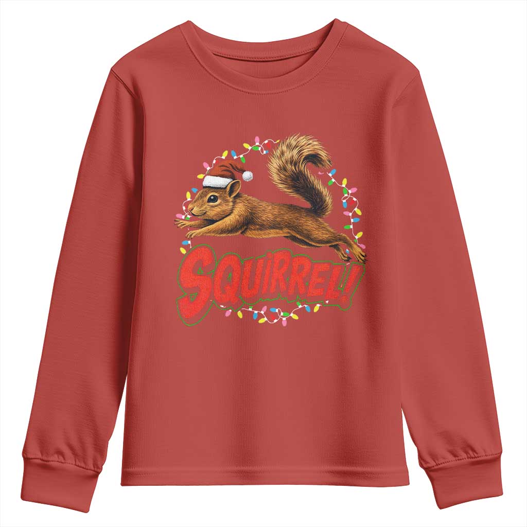Funny Christmas Squirrel Youth Sweatshirt Xmas Vacation Holiday Movie - Wonder Print Shop