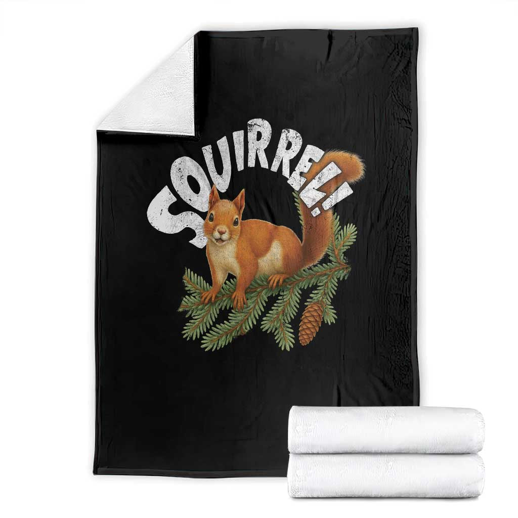 Funny Christmas Squirrel Throw Blanket Xmas Vacation Holiday Movie Pine Tree - Wonder Print Shop