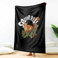 Funny Christmas Squirrel Throw Blanket Xmas Vacation Holiday Movie Pine Tree - Wonder Print Shop
