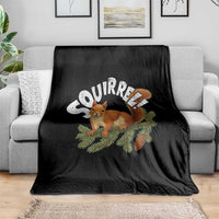 Funny Christmas Squirrel Throw Blanket Xmas Vacation Holiday Movie Pine Tree - Wonder Print Shop