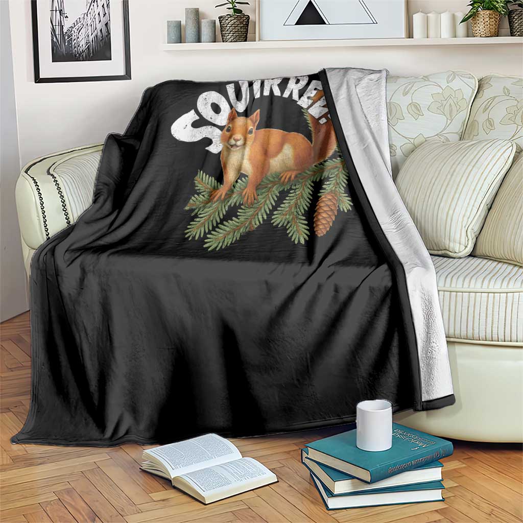 Funny Christmas Squirrel Throw Blanket Xmas Vacation Holiday Movie Pine Tree - Wonder Print Shop
