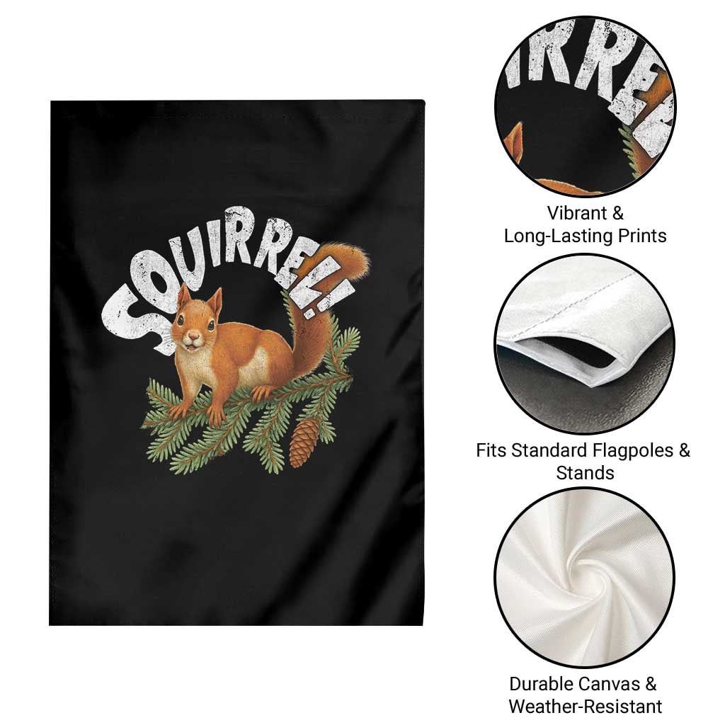 Funny Christmas Squirrel Garden Flag Xmas Vacation Holiday Movie Pine Tree - Wonder Print Shop