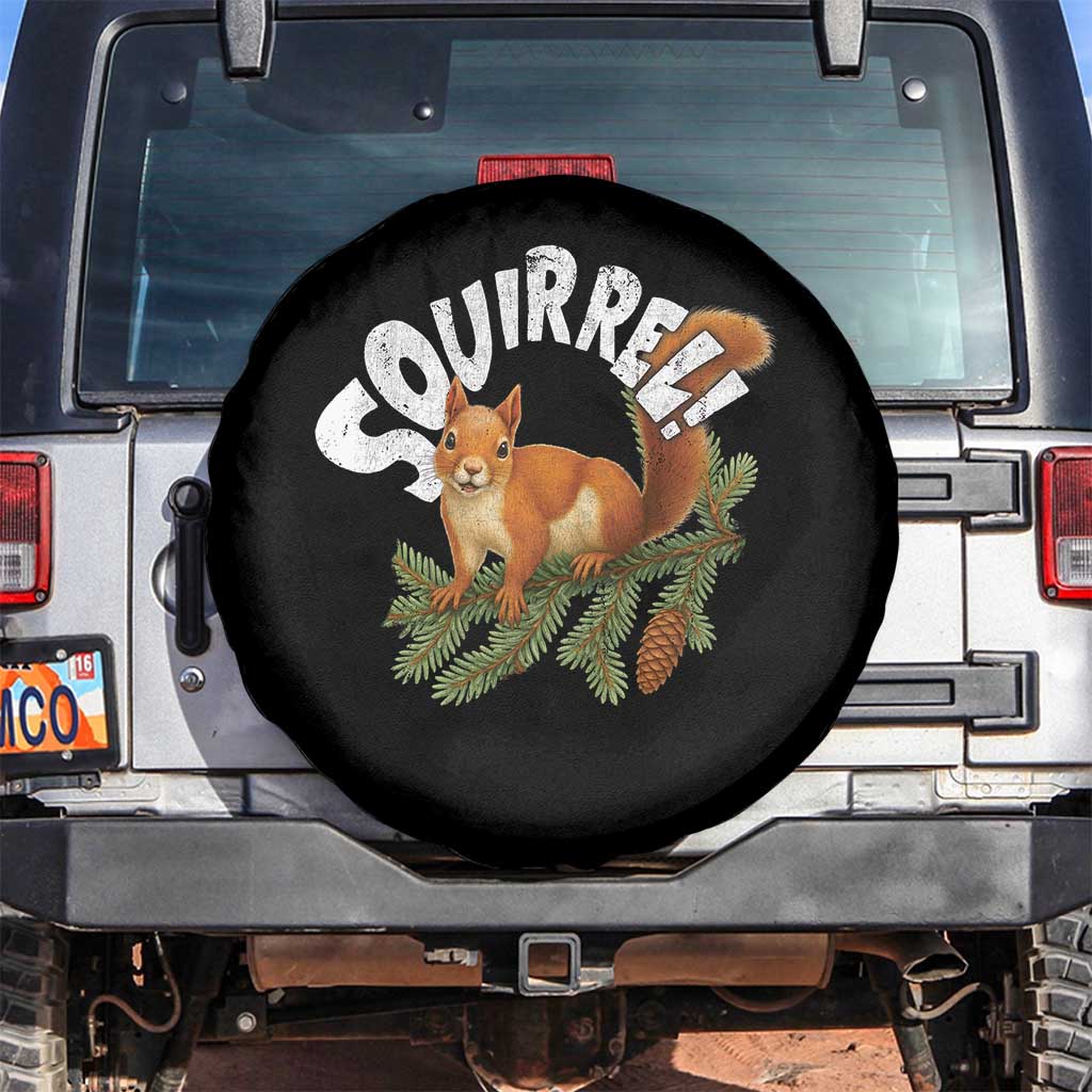 Funny Christmas Squirrel Spare Tire Cover Xmas Vacation Holiday Movie Pine Tree - Wonder Print Shop