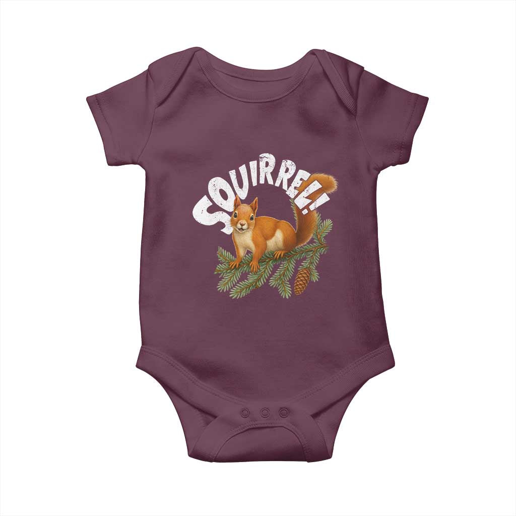 Funny Christmas Squirrel Baby Onesie Xmas Vacation Holiday Movie Pine Tree - Wonder Print Shop