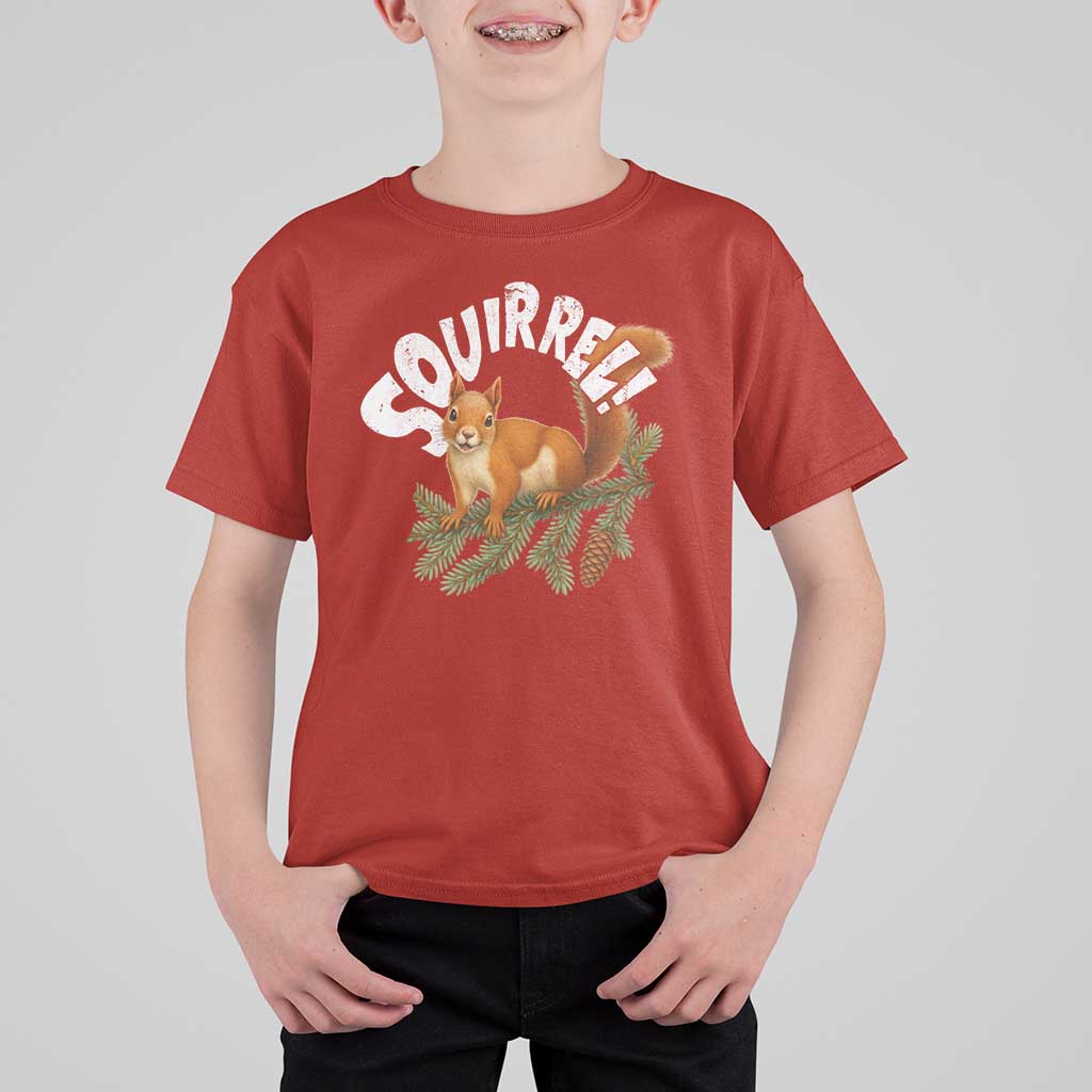 Funny Christmas Squirrel T Shirt For Kid Xmas Vacation Holiday Movie Pine Tree - Wonder Print Shop