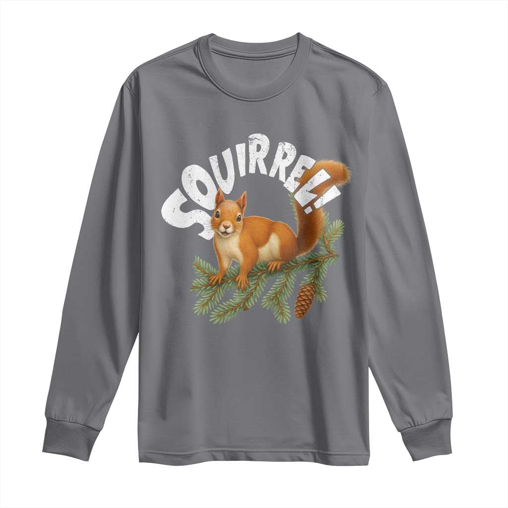 Funny Christmas Squirrel Long Sleeve Shirt Xmas Vacation Holiday Movie Pine Tree - Wonder Print Shop